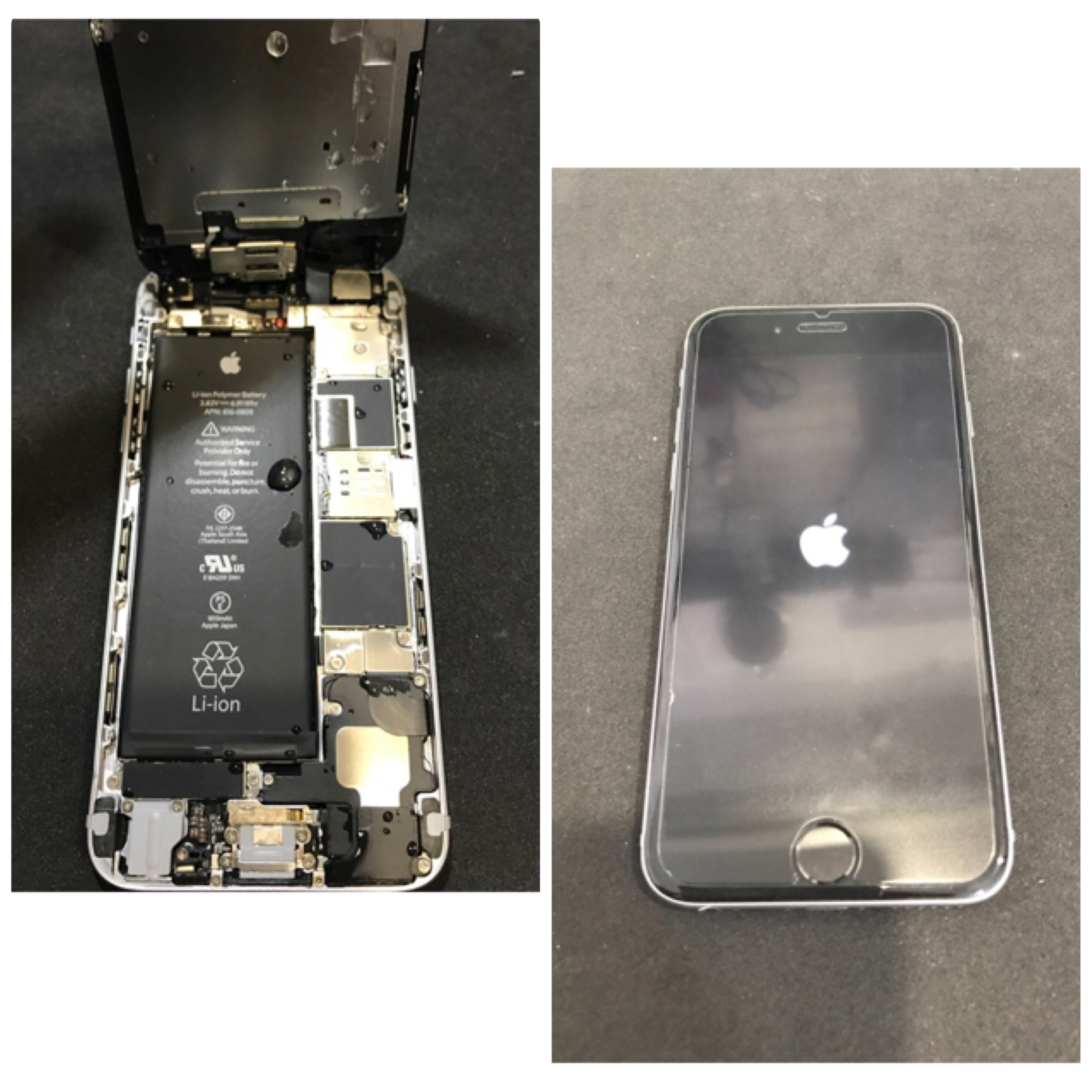 iPhone6 水没クリーニング