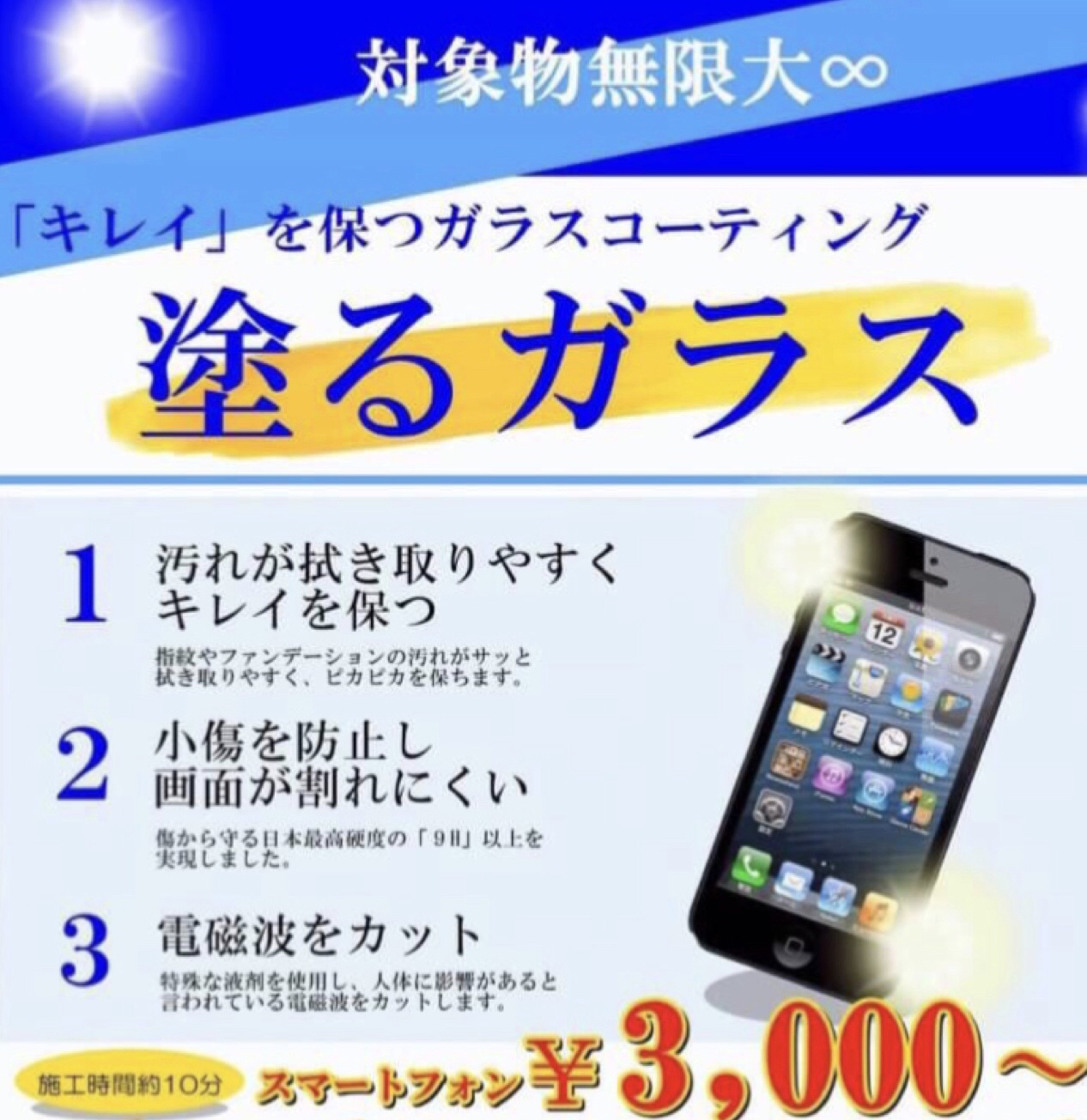 「iPhoneコーティング」iPhone修理のicraft泉佐野りんくう店